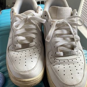 White Air Force ones size 9 in women’s
